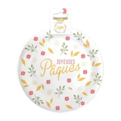 Pack de 6 assiettes rondes - Joyeuses Pâques