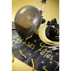 Pack de 8 ballons blancs "Joyeuses Fêtes"