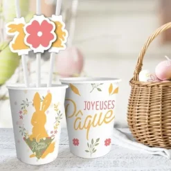 Pack de 18 pailles - Joyeuses Pâques