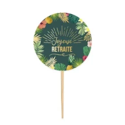 Pack de 12 pics de décoration - Joyeuse Retraite