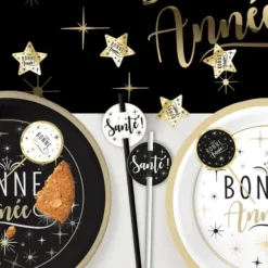Pack de 12 Pics et 20 décos de table - Bonne Année