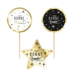 Pack de 12 Pics et 20 décos de table - Bonne Année