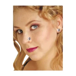 Pack de 2 piercings magnétiques - Strass blanc