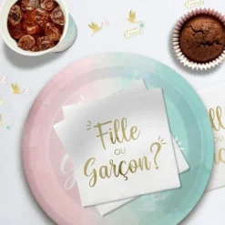 Pack de 10 serviettes - Fille ou Garçon ? - 33 x 33 cm - Collection Gender Reveal