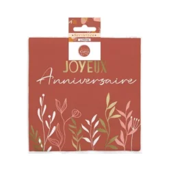 Pack de 10 serviettes - Joyeux Anniversaire - Collection Terracotta