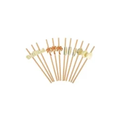 12 Pailles en carton - Collection Beach and Surf Party