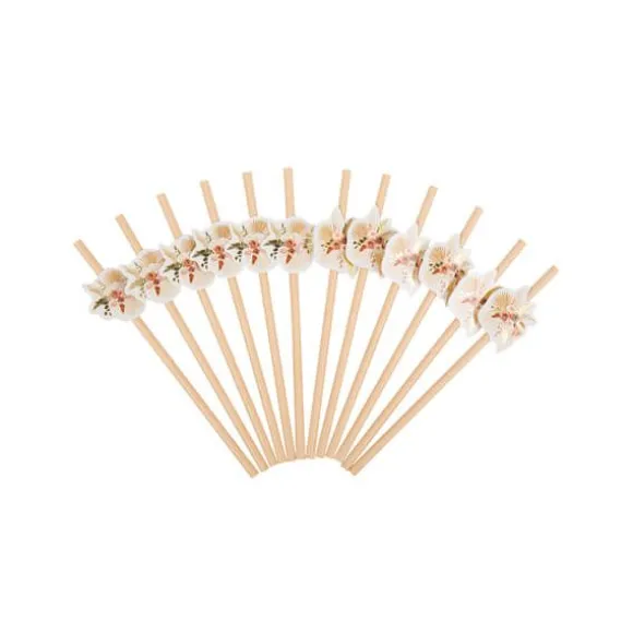 12 pailles médaillon en carton - Collection Coachella