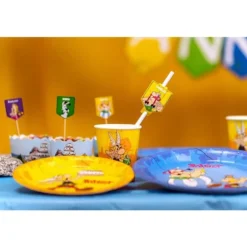 8 pailles médaillon en papier - 19,6 cm - Astérix ®