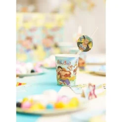 9 pailles médaillon en papier FSC® - 19,6 cm - One Piece ®