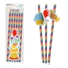 6 pailles médaillons en papier - Collection Récréation Multicolore