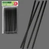 20 pailles noires en carton biodégradable - 19,7 x 0,6 cm