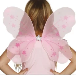 Paire d'ailes roses de papillon pour enfant - 40 x 34 cm
