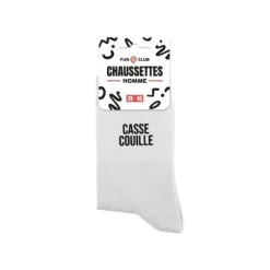 Paire de chaussettes blanches pour homme - Modèle au choix