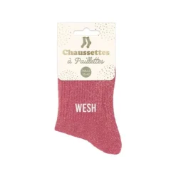 Paire de chaussettes courtes à paillettes pour femme - Modèle au choix