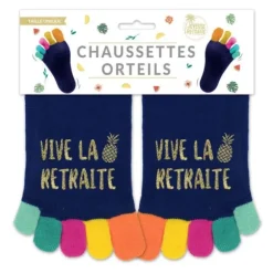 Paire de chaussettes à orteils pour retraite - Vive la retraite - Joyeuse Retraite