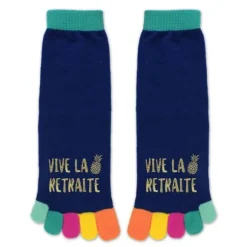 Paire de chaussettes à orteils pour retraite - Vive la retraite - Joyeuse Retraite