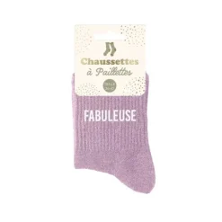 Paire de chaussettes à paillettes pour femme - Modèle au choix