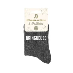 Paire de chaussettes à paillettes pour femme - Modèle au choix