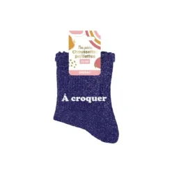 Paire de chaussettes à paillettes pour fille - Taille 25/30 - Modèle au choix