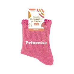 Paire de chaussettes à paillettes pour fille - Taille 30/35 - Modèle au choix