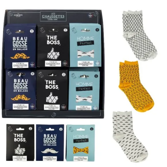Paire de Chaussettes pour Homme - Taille Unique - Modèle au Choix