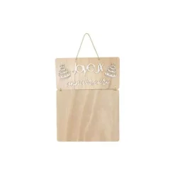 Pancarte en bois naturel - 40 x 30 cm - Joyeux Anniversaire