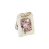 Panier avec graminées et bouton de rose - 8,7 x 7 x 5 cm - Couleur au choix