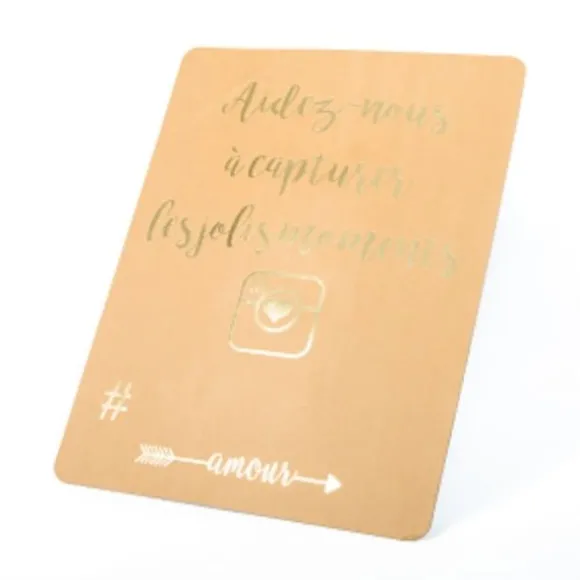 Panneau Instagram - Kraft et Or