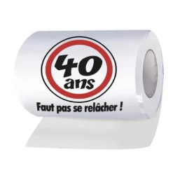 Papier toilette humoristique anniversaire : 40 ans