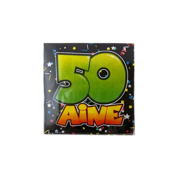Paquet de 20 serviettes "50aine"