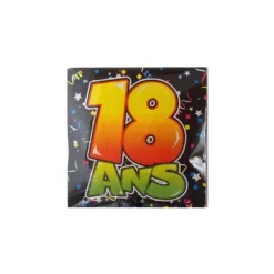 Paquet de 20 serviettes "18 ans"