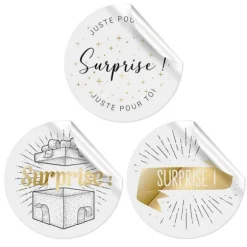 18 Pastilles autocollantes Surprise