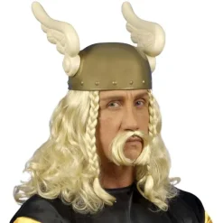 Perruque Blonde de Gaulois Malin avec sa Moustache - Taille Unique Adulte