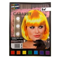 Perruque cabaret jaune Dreamiz