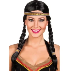 Perruque Indienne Nattes et Bandeau