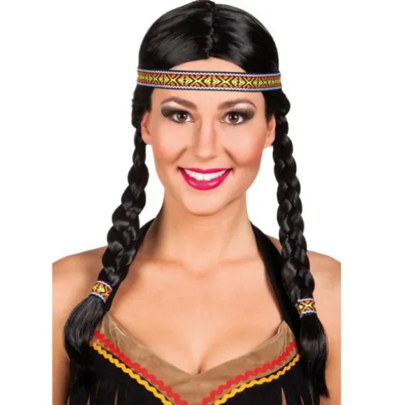 Perruque Indienne Nattes et Bandeau