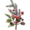 Petite Branche Décorative Noël Enneigée et Pailletée