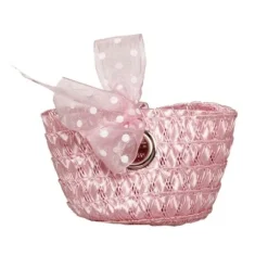 Petite panière à anneaux - Vieux Rose