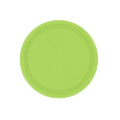 8 Petites Assiettes en Carton Vertes Kiwi - 18 cm