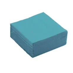 50 Petites Serviettes Microgaufrées - Bleu Canard