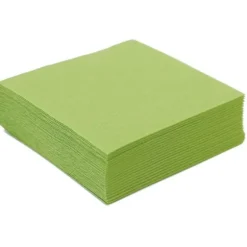 50 Petites Serviettes Microgaufrées - Vert Amande