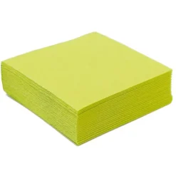 50 Petites Serviettes Microgaufrées - Vert Anis