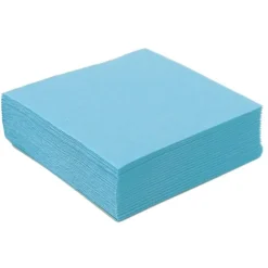 50 Petites Serviettes Microgaufrées - Bleu ciel