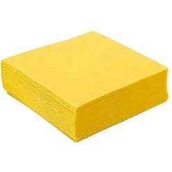 50 Petites Serviettes Microgaufrées - Jaune