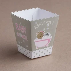 Petits Cônes Baby Shower - Nounours rose
