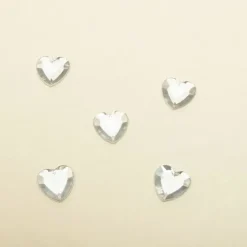 50 petits cœurs en strass - Couleur au choix