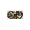Photophore en verre avec œufs et fleurs - 12 cm - Couleur au choix