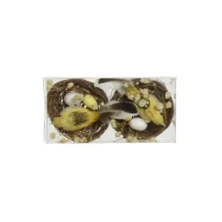 Photophore en verre avec œufs et fleurs - 12 cm - Couleur au choix
