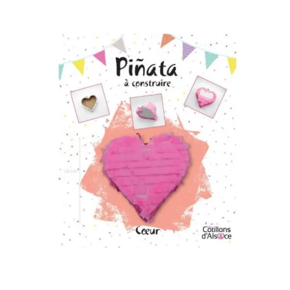 Piñata à construire - Cœur Rose