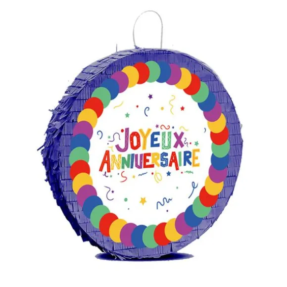 Piñata "Joyeux Anniversaire" - Collection Récréation Multicolore